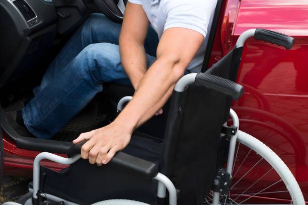 istock Car Driver With A Wheelchair 1652009313