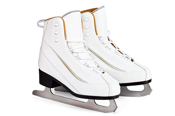 istock Pair of ice skates, isolated on white background 165202778