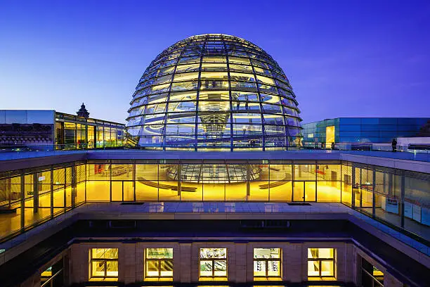 Reichstag dome, part of Reichstag, building of German parliament in Berlin.