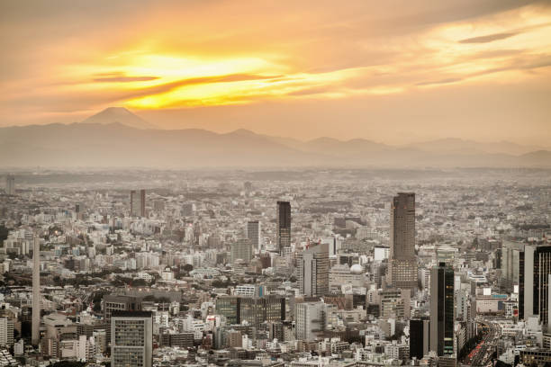 istock Fujiyama Tokyo City Glowing Sunset 165204588