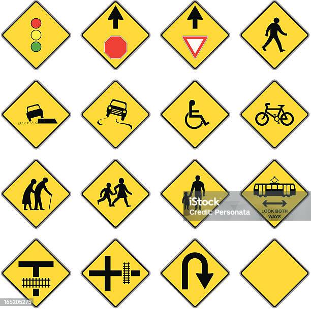 Traffic Signs Stock Illustration - Download Image Now - Car, Clip Art, Cut Out