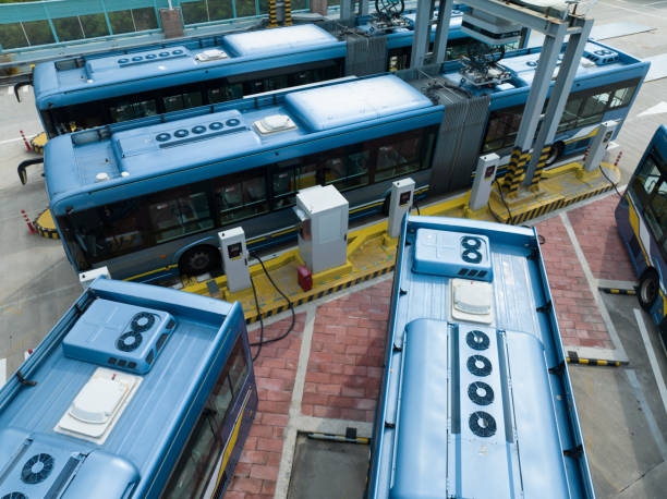 istock Large electric bus charging station 1652057682