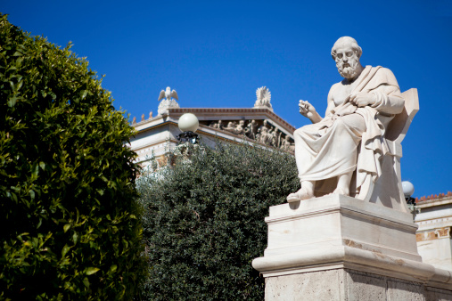Plato  the philosopher at the Academy of Athens, Greece
