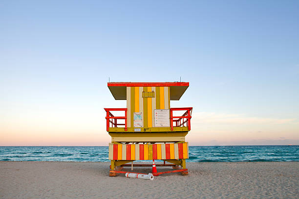 istock Miami Beach Florida Lifeguard house at sunset 165211785