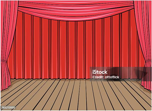 Bühne Hintergrund Stock Vektor Art und mehr Bilder von Aufführung - Aufführung, Bühne, Bühnentheater