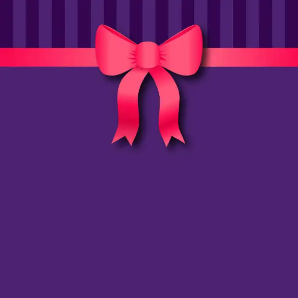 Vector illustration of Pink bow