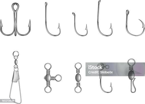 Hooks And Other Fishing Equipment Vector Illustration Stock Illustration - Download Image Now