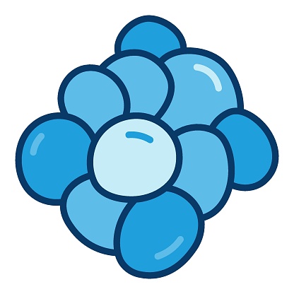 Cocci Bacteria vector concept blue icon or symbol