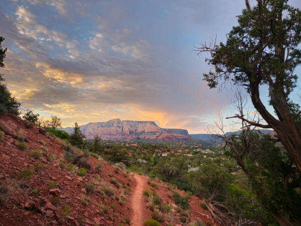 Sedona Hiking Trail stock photo