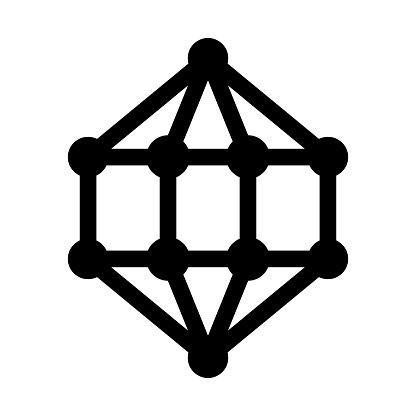 Nanocrystal Vector Glyph Icon For Personal And Commercial Use.