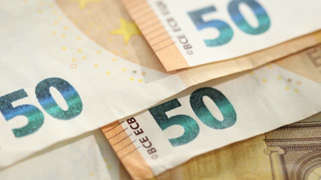 euro bills. money close up