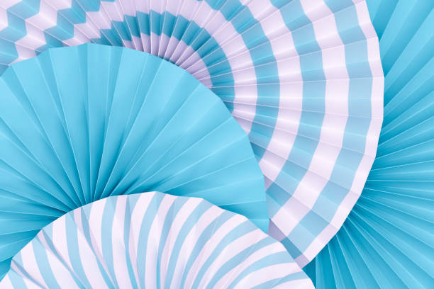 istock Abstract blue paper fans background. 1652221083