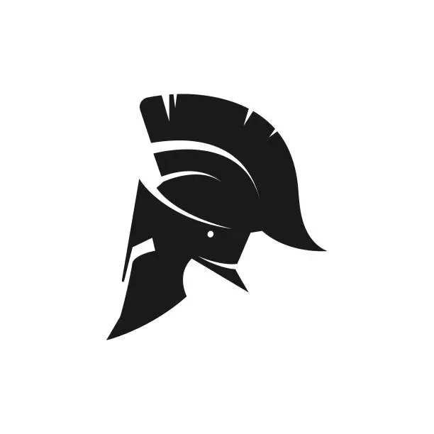 Vector illustration of Spartan or Warrior Helmet Icon.