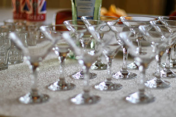 istock Cocktail glasses are displayed on the buffet table. 1652242311