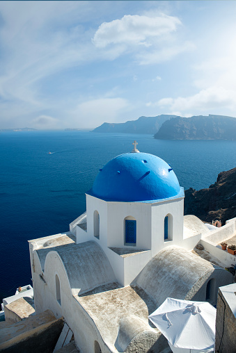 Beautiful chapel on the coast of Kato Galatas on Crete, Greece