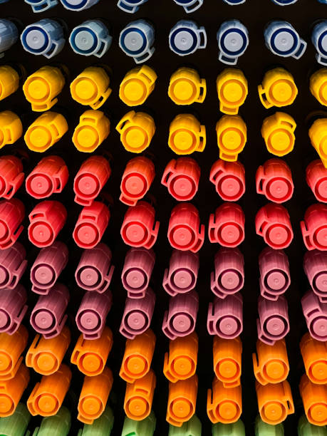 istock Layout with pastel color markers are one to one 1652250928