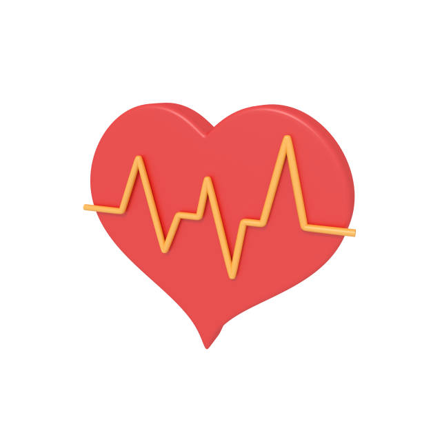 3d illustration of heart rate