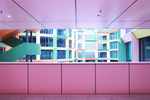 Pink  building and  door