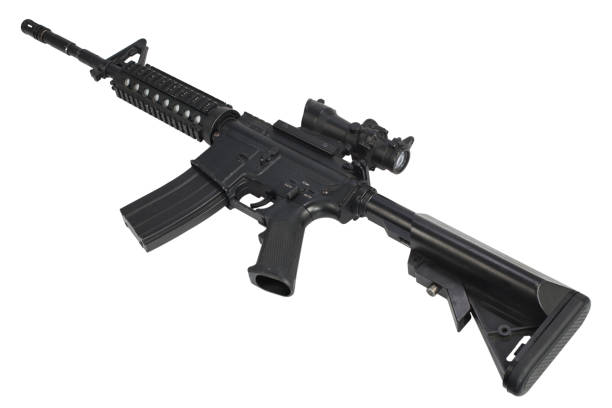US Army carbine isolated on a white background