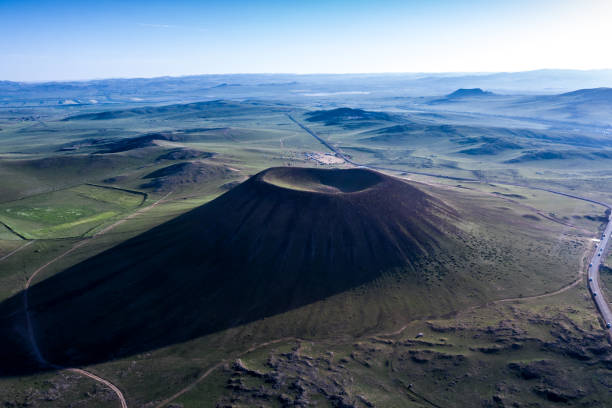 istock Aerial view of a volcano 1652323195
