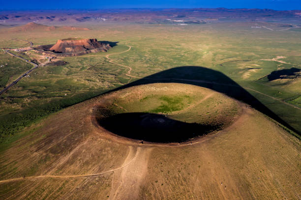 istock Aerial view of a volcano 1652323234