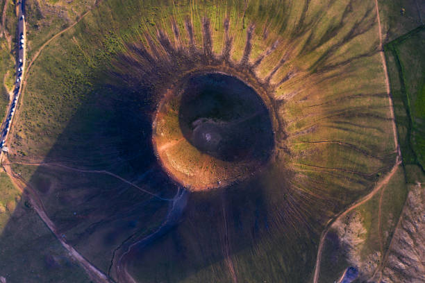 istock Aerial view of a volcano 1652323249