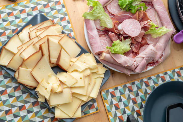 istock Raclette cheese and meat, french tradition 1652336650