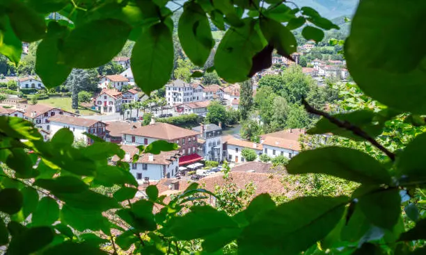 Photo of Pretty village of Saint Jean Pied de Port, Pyrenes mountains, France