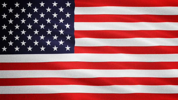 istock Waving Fabric Texture Of American USA National Flag Graphic Background 1652353035