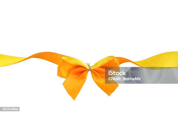 Yellow Thin Ribbon Bow Stock Photo - Download Image Now - Thin, Gold  Colored, Tied Bow - iStock