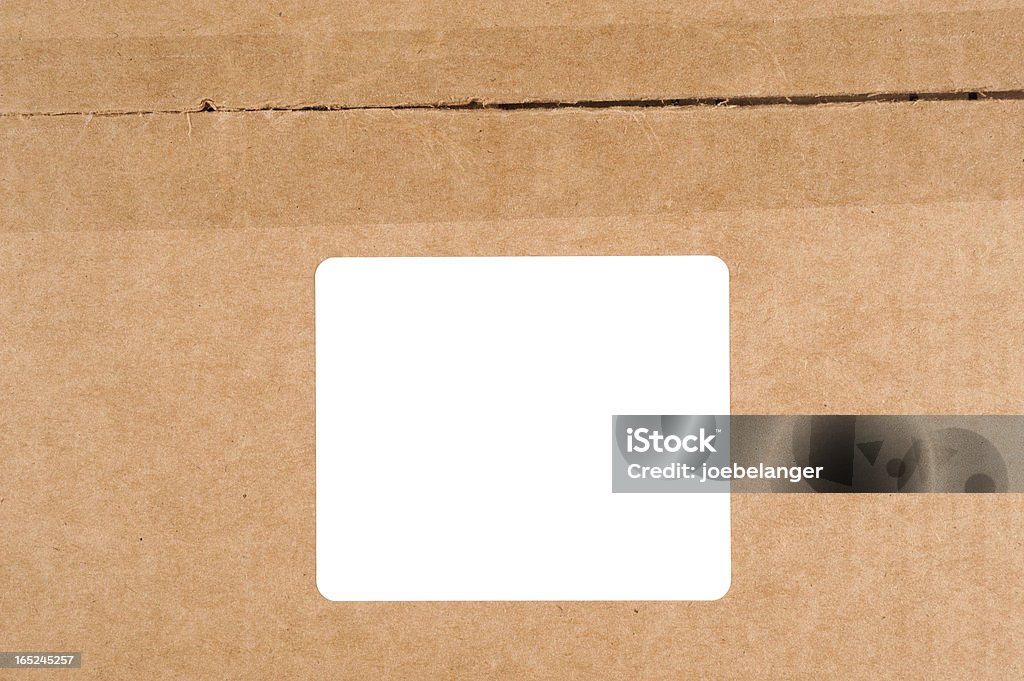 Caixa do Carboard com etiqueta - Royalty-free Caixa de Papelão Foto de stock