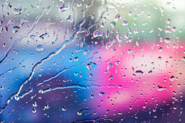 istock Close-up of water drops on window 1652458624