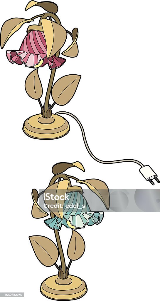 Lampe de fleurs - clipart vectoriel de Ameublement libre de droits