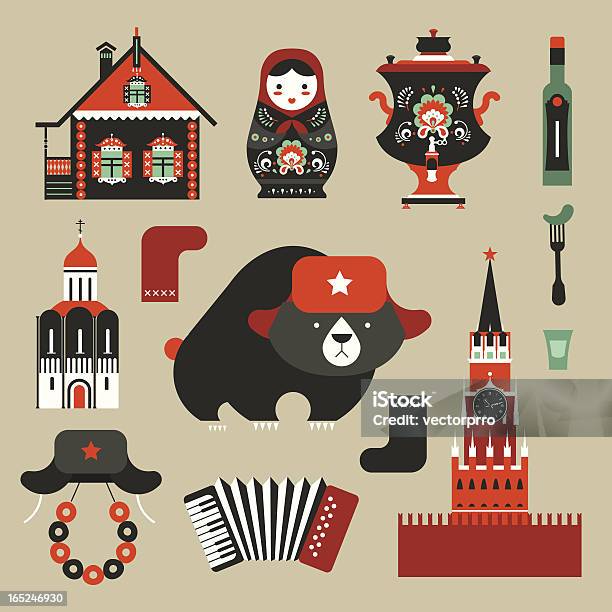 Russian Icons Stock Illustration - Download Image Now - Russia, Russian Culture, Bear