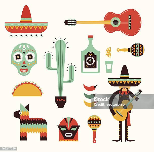 Mexico Icons Stock Illustration - Download Image Now - Enchilada, Taco, Clip Art