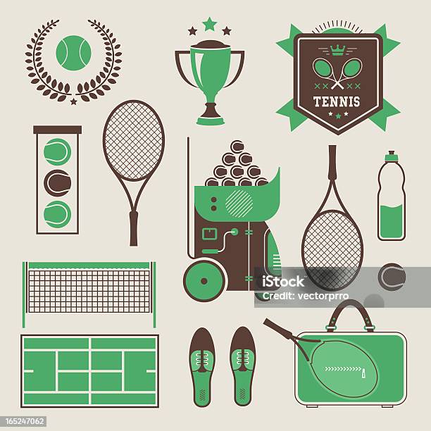 Vector Tennis Icons Stock Illustration - Download Image Now - Soccer, Template, Badge