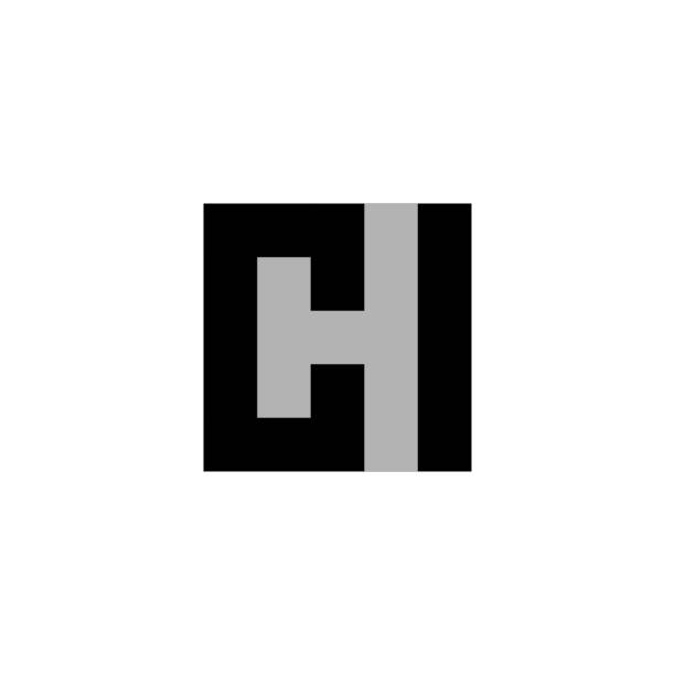 C, H and I letter logo C, H and I letter logo h m logo stock illustrations