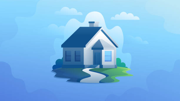 istock Simple modern real estate logo with beautiful residential building. 1652478316