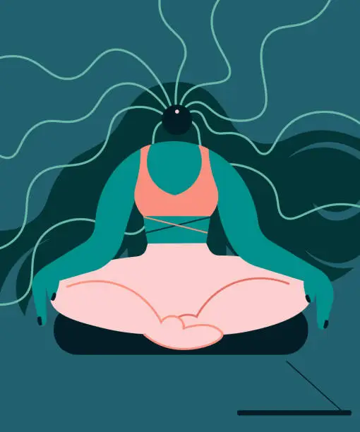 Vector illustration of Yoga is my life