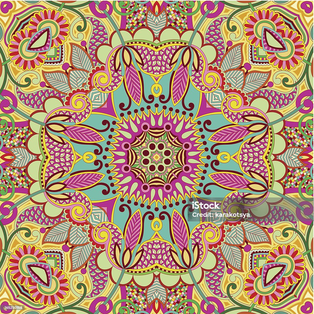 Traditional ornamental floral paisley bandanna Traditional ornamental floral paisley bandanna. You can use this pattern in the design of carpet, shawl, pillow, cushion Decoration stock vector