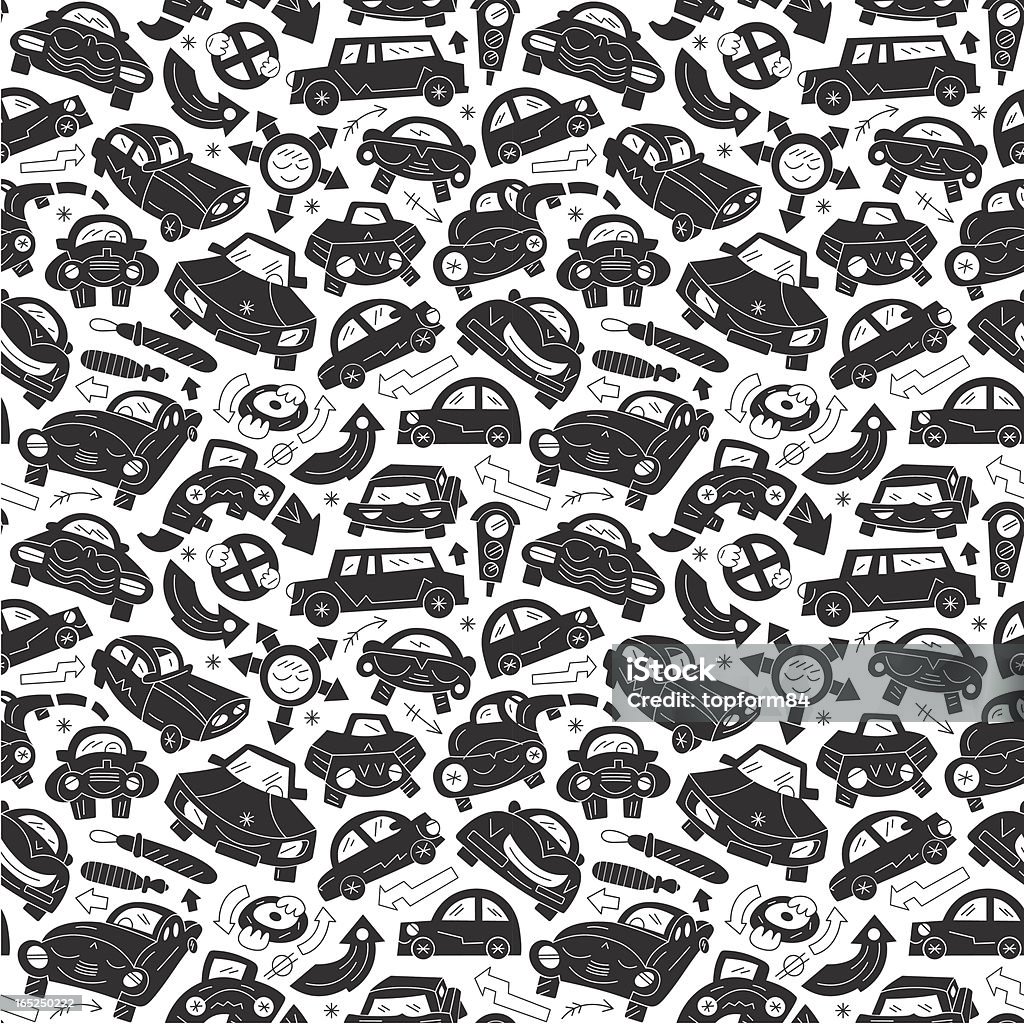 Car Pattern No Color Cars Seamless Pattern Stock Illustration - Download Image Now - Arrow ...