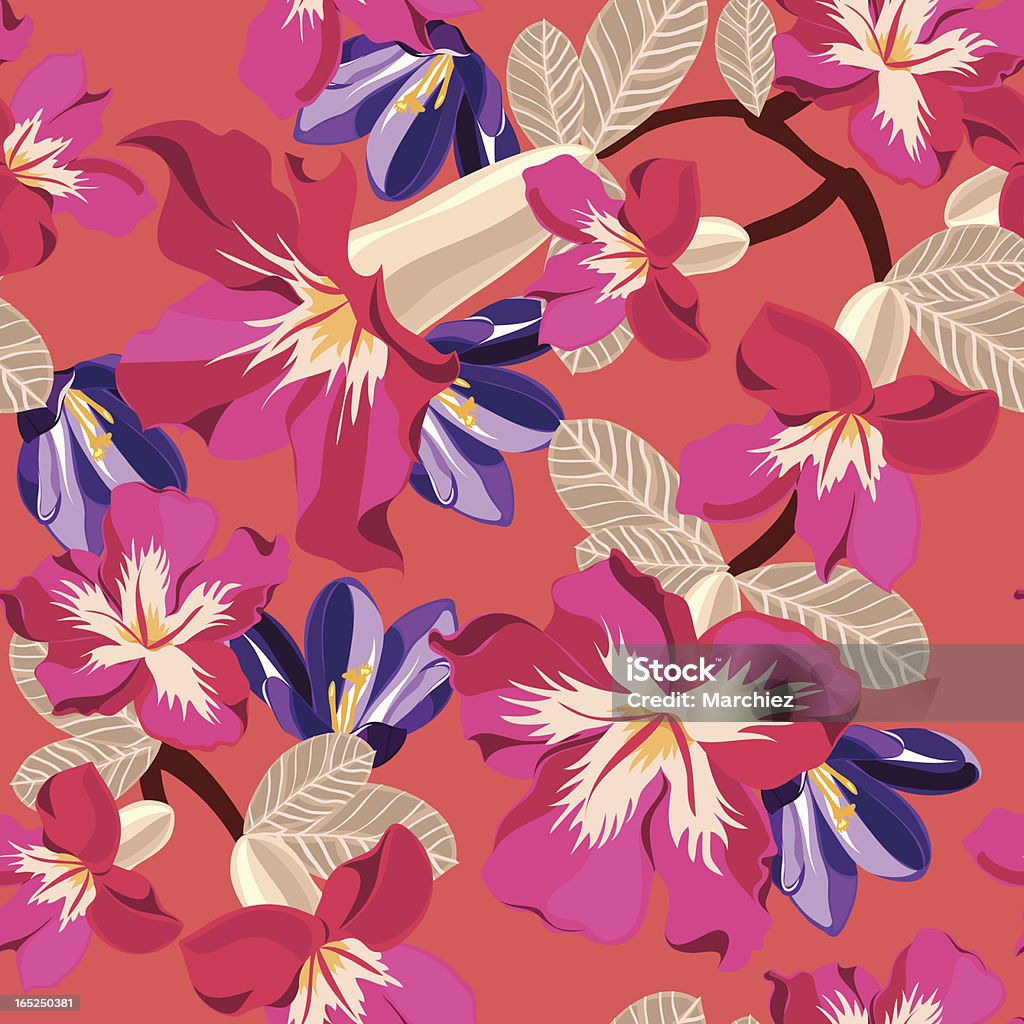 Floral seamless pattern - Vetor de Amostra de Tecido - Material Têxtil royalty-free