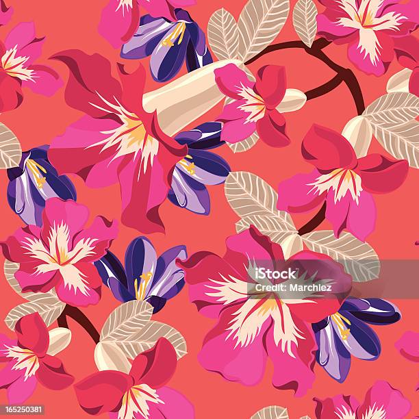 Vetores de Floral Seamless Pattern e mais imagens de Amostra de Tecido - Material Têxtil - Amostra de Tecido - Material Têxtil, Arte Linear, Beleza natural - Natureza