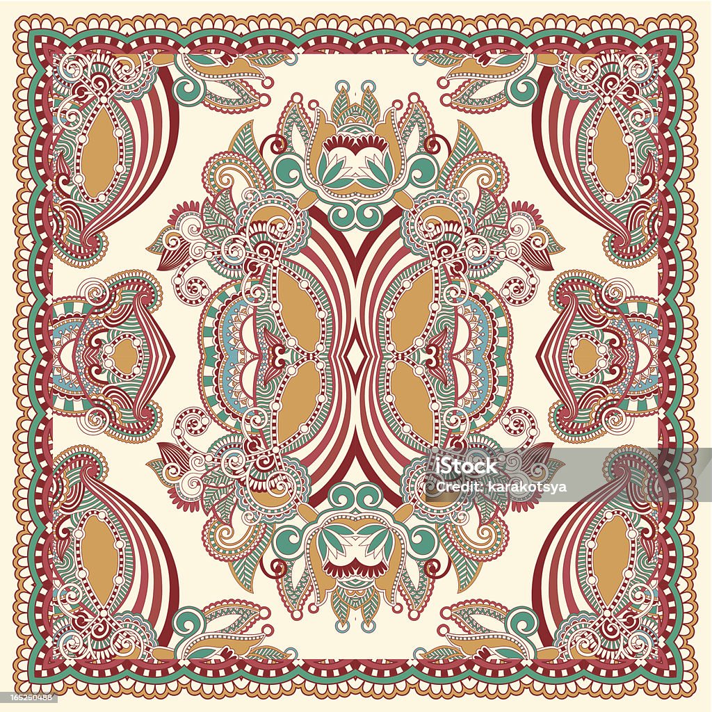ornamental floral tradicional paisley bandanna - Royalty-free Artigo de Decoração arte vetorial
