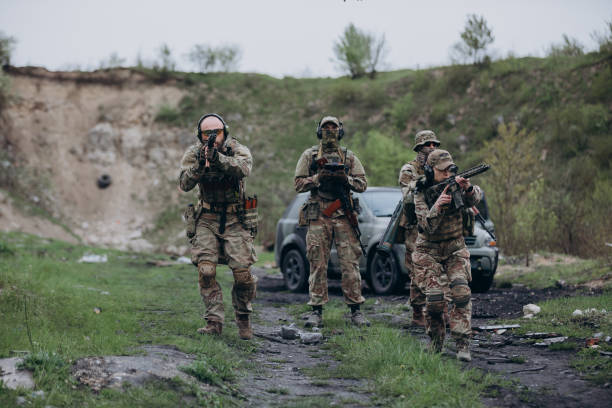 istock A group of Ukrainian soldiers covering a drone operator 1652524890
