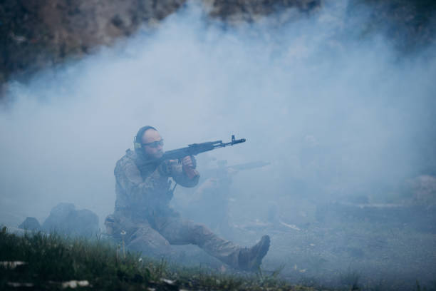 istock A portrait of Ukrainian soldier practicing attack skills 1652541109