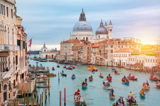 istock Grand Canal with gondolas in Venice, Italy 1652571014