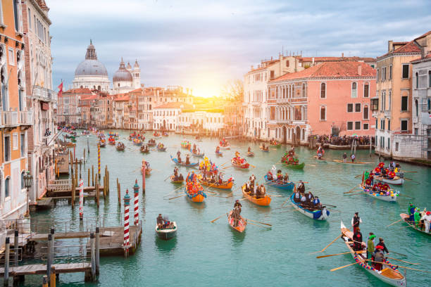istock Grand Canal with gondolas in Venice, Italy 1652571638