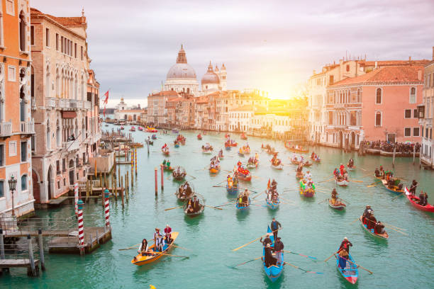 istock Grand Canal with gondolas in Venice, Italy 1652571684