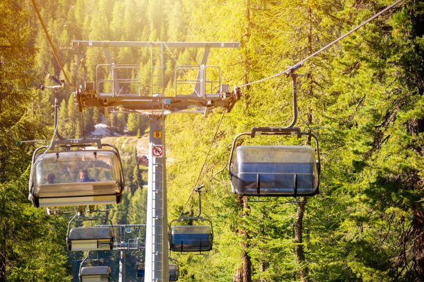 istock Cable car in Dolomite mountains in ITaly in summer 1652574029